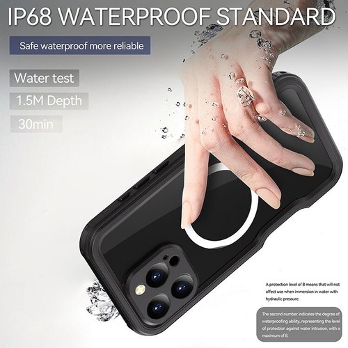 Samsung S25 S24 Plus Ultra Edge Waterproof Shock Proof Magsafe Case Blacktech - Picture 3 of 10