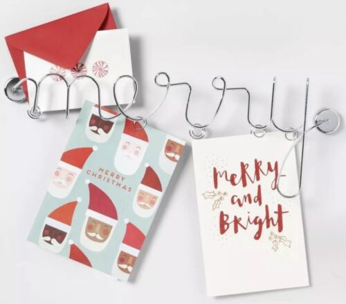 Porta foto e carte cromato Wondershop ""Merry"" decorazione casa Natale - Foto 1 di 1