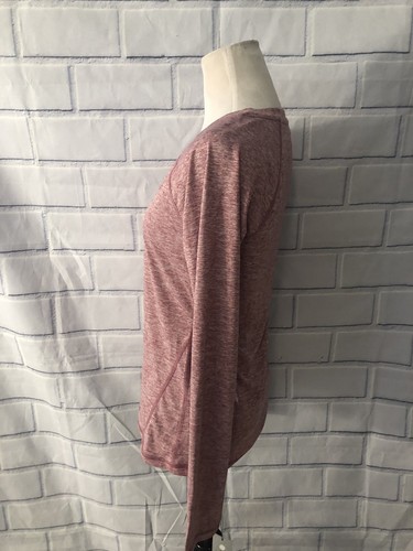 NWT Ideology Womens Long Sleeve V Neck Top Sz XS Light Pink Active Workout New - Picture 2 of 6