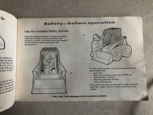 CLARK SKID-STEER LOADER SAFETY MANUAL 1979 - Bild 3 von 6