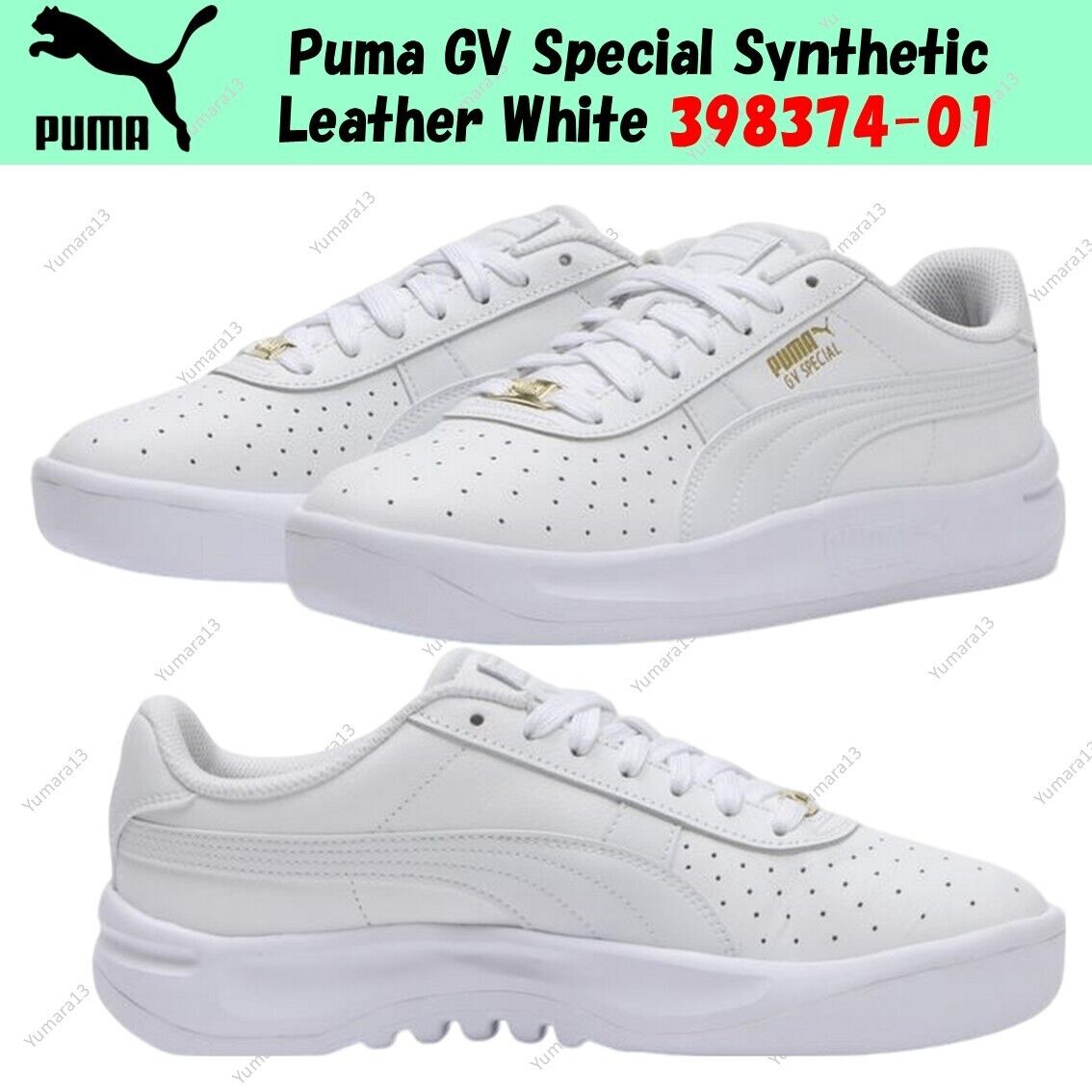 ★PUMA★ GV Special White 39837401 398374-01 Puma GV Special Synthetic Leather White 398374-01 Men's Size