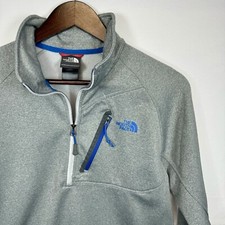 THE NORTH FACE Men  s Canyonlands Gray 1/4 Zip Pullover Sweatshirt T164 Sz Medium