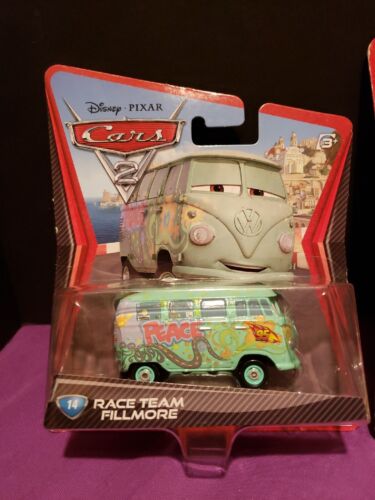 Disney Pixar Cars Fillmore Volkswagen Bus VW BUS DIECAST Race Team PIT CREW 37 - Picture 2 of 18
