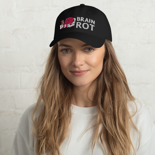 Sombrero Rojo Cerebro Bordado Divertido Meme Sombrero TikTok Gen Z Humor Papá Sombrero Unisex - Imagen 7 de 12