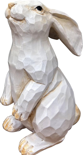 Easter Bunny Decoration, Decorative Farmhouse Modern Standing White Rabbit Bu... - Picture 8 of 12
