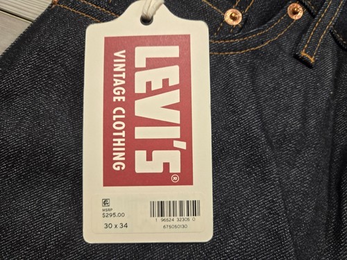 $295 Levis LVC 505-0217 Vintage 1967 Big E Selvedge Jeans Size 30 × 34 - Picture 2 of 15