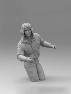 Unpainted Unassembled1/16 Scale Modern Officer Resin Figure Model Kits 
