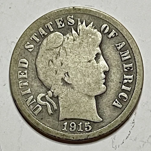 1915 S Barber Dime And 1916 S Barber Dime 90% Silver US Coins