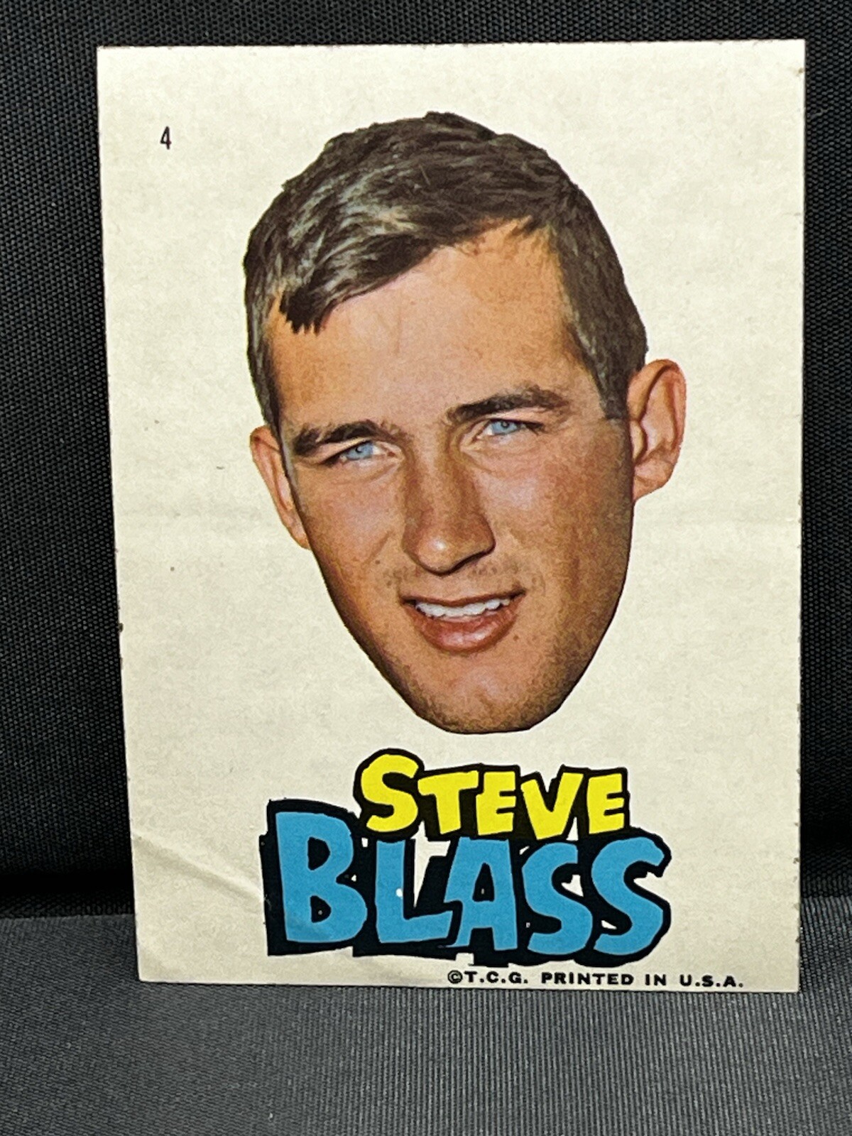 1967 Topps Pirates Test Stickers #4 STEVE BLASS Pittsburgh Pirates Wrinkle