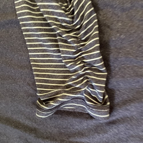 Avia ruched sleeve tee Size Xl(16-18) Women’s NWOT Purple White Striped - Picture 3 of 6