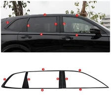 For Honda CR-V CRV 2024 2025 Black Titanium Window Strip Trim Moulding Cover W