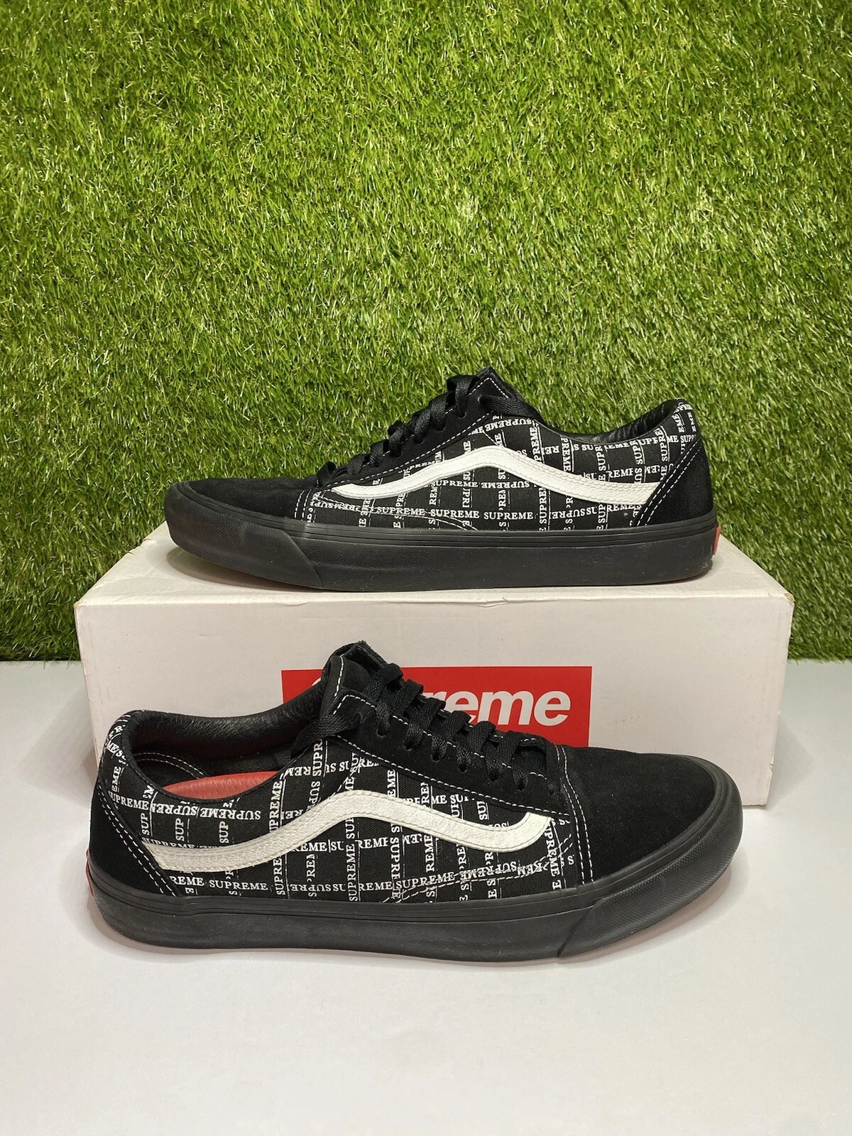 Baskets homme VANS Old Skool Supreme motif grille noir taille 11,5 VN0A45JC2YW