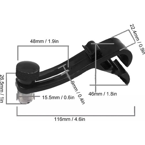 6/12pcs Adjustable Drum Microphone Clips Shockproof Drum Mic Securing Clamp - Picture 13 of 16