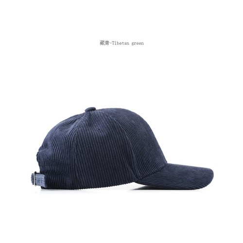Women Corduroy Solid Light Panel Curved Eave Duckbill Adjustable Baseball Cap - Picture 9 of 16