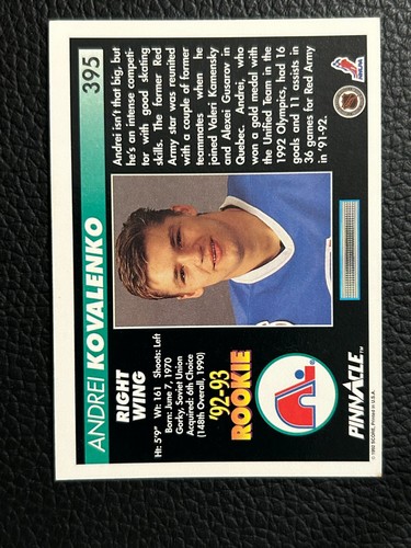 1992 -1993 Pinnacle Hockey- - - Pick A Card -#201 - #418 - Picture 238 of 252