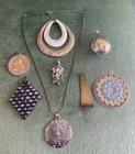 Vintage Necklace/Pendant/Charm/Finding lot - Costume Jewelry St. Rosalia Boho