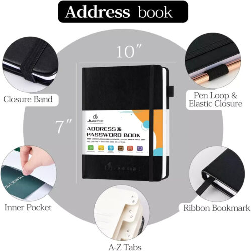 Address Book with Alphabetical Tabs, Hardcover Password Keeper and Telephone Boo - Picture 3 of 6