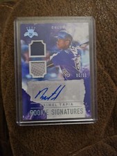 2017 DIAMOND KINGS ROOKIE SIGNATURES HOLO SILVER RAIMEL TAPIA AUTO RELIC #/99
