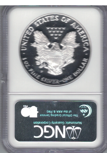 1999 P 1OZ SILVER EAGLE NGC PF69 ULTRA CAMEO BROWN LABEL - Picture 2 of 2