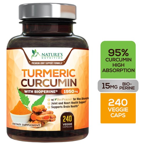 Turmeric Curcumin Highest Potency 95% 1950mg with BioPerine Black Pepper Extract - Picture 27 of 32