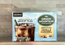 Green Mountain Coffee ICED Vanilla Caramel K-Cups 12 Pods BB March 6 2025