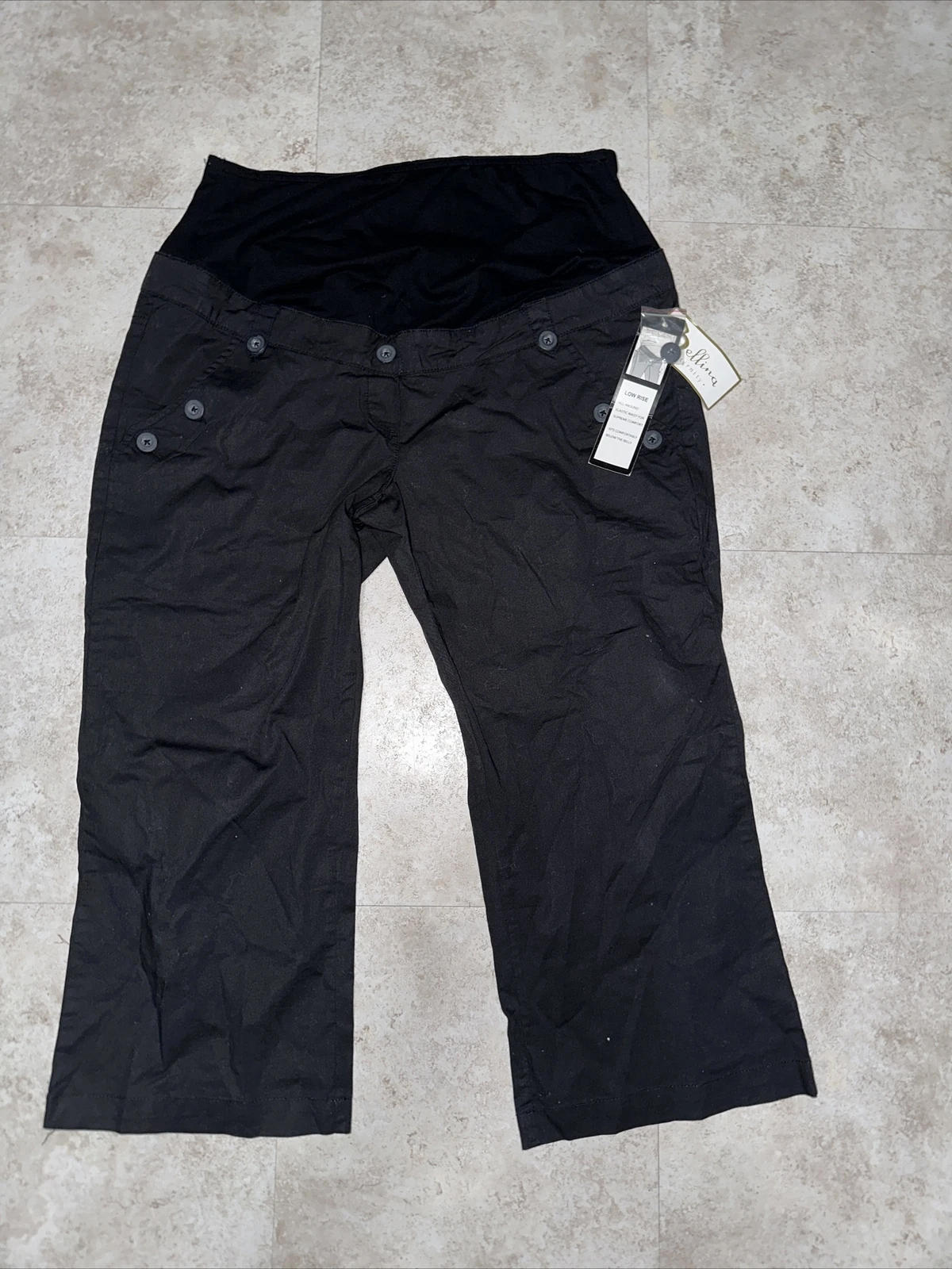 Pantalon de maternité noir Bellina grand CONFORT SUPRÊME BAS AVEC ÉTIQUETTES