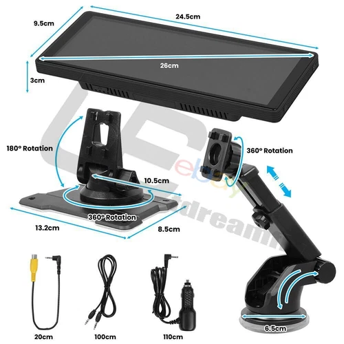 10.26" Zoll Tragbarer Apple CarPlay und Android Auto Wireless Display Autoradio - Bild 10 von 17