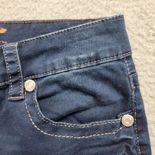 Seven 7 Jeans Womens 31 Blue Denim Boot Cut Low Rise Denim Pocket Distressed - Bild 3 von 21