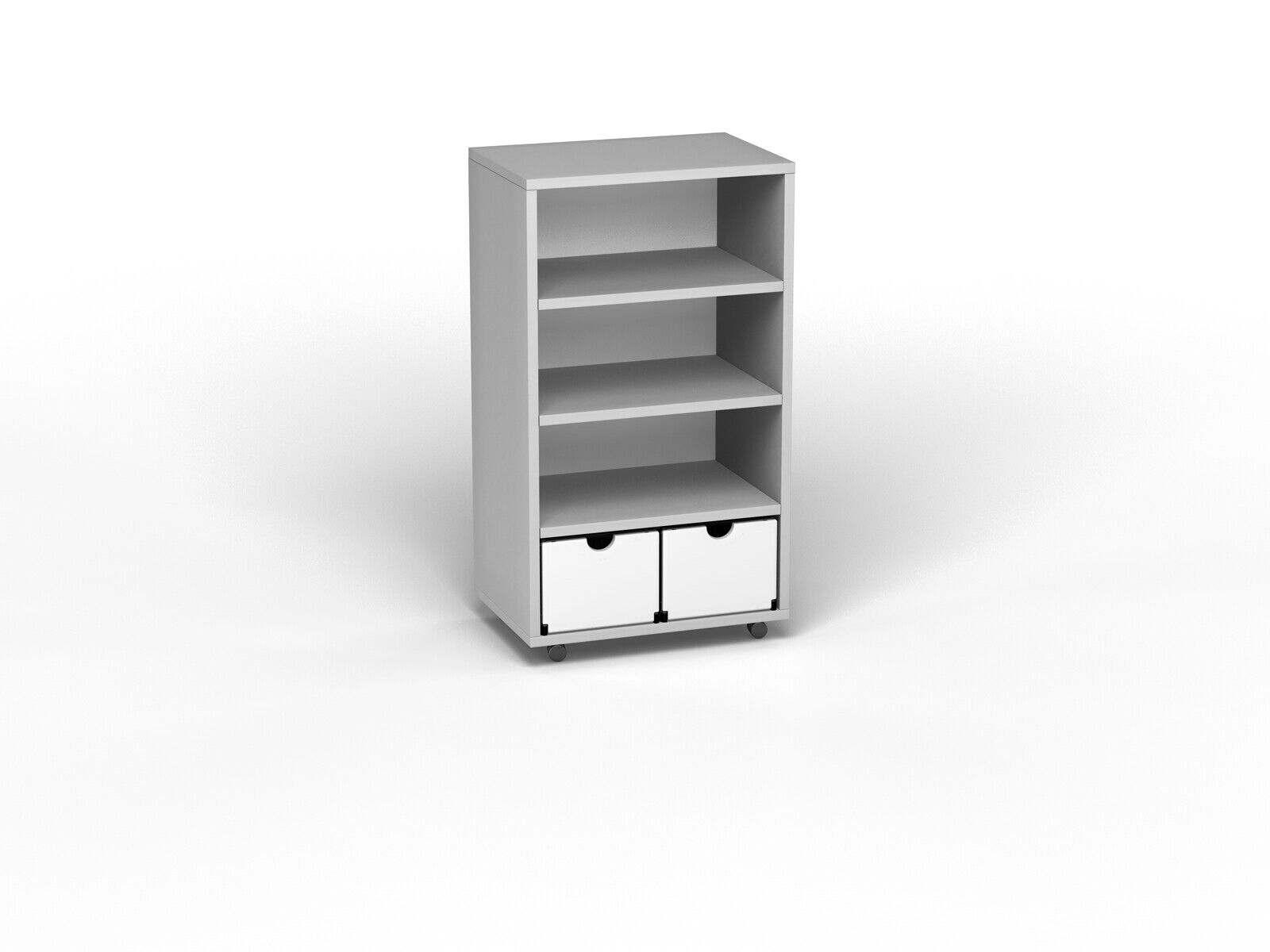 Smart Shelf auf Rollen Regal Schrank Ablage für Boxen Sideboard grau schwarz