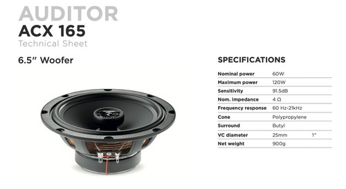 Focal Ase 165 ACX-165 Set 6 Lautsprecher für Peugeot 308 II Von 2013 VA + Ha + - Bild 8 von 13