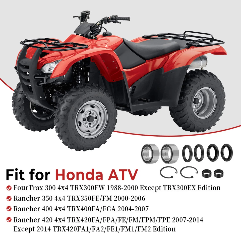 Front Wheel Bearing & Seal Kits for Honda Rancher 350 4x4 TRX350FE/FM 2000-2006 - Изображение 2 из 4