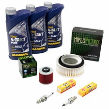 Wartungspaket für Yamaha XVS 650 Dragstar Öl 3L + Luftfilter+Ölfilter+Zündkerzen