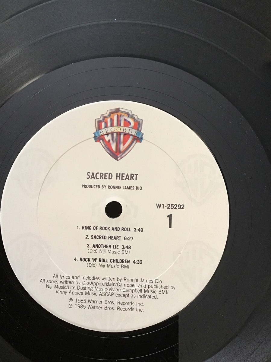 vinyl records- Dio - Sacred Heart - Original 1985 Pressing Signed