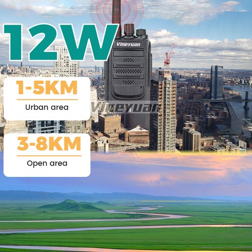 Vineyuan K12 12W 6800mAh Walkie Talkie UHF 400-470MHz Long Range Two Way Radio - Picture 3 of 12