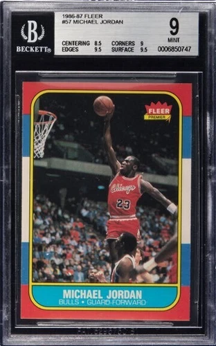 1986 Fleer Michael Jordan BGS 9 - two 9.5 sub grades - beautiful card!