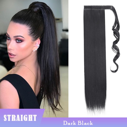 Thick Wavy Clip-in Ponytail Hair Extensions Real Soft Natural As Human Pony Tail - Picture 34 of 142