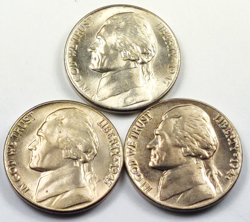 1947 P-D-S Jefferson Set - BU Nickel Set