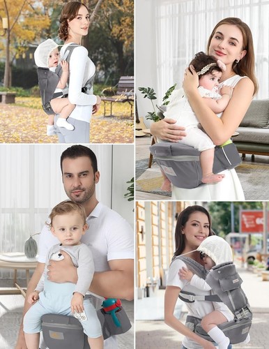 Baby Carrier with Hip Seat, 6 in 1 Baby Carrier Newborn to Toddler, Adjustabl... - Picture 10 of 10