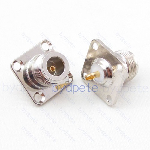 N Female jack Socket Panel Mount Chassis PCB RF Connector Adapter Square Solder - Picture 1 of 4