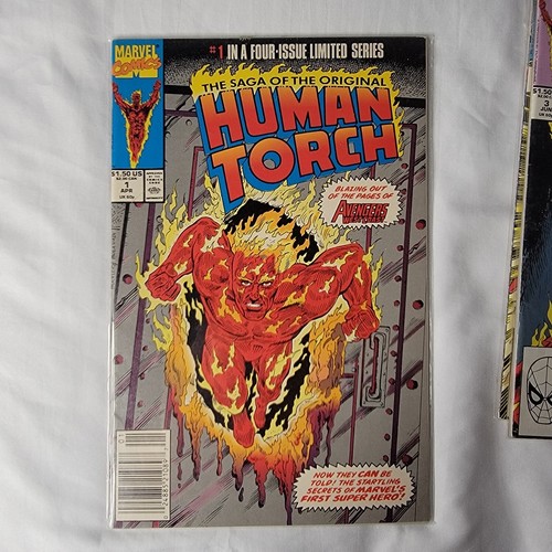 The Saga of the Original Human Torch Comic Book Lot - Issues #1, #3, & #4 (1990) - Picture 2 of 16