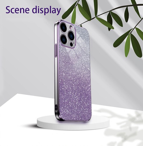 Plating Glitter Case For Various Phone Purple Soft Back Silicone Gel TPU Cover - Picture 15 of 18