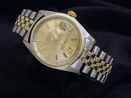 Rolex Datejust 1601 Mens 2Tone 14K Gold Stainless Steel Watch Oval Link Jubilee - Picture 2 of 8