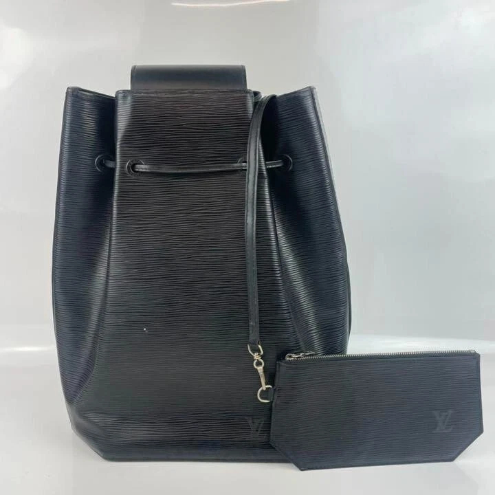 Louis Vuitton Black Epi Leather Minuit Shoulder Bag.  Luxury