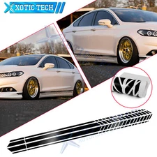 Car Accessories Side Fender Skirt Glossy Black Racing Decal Sticker For Ford
