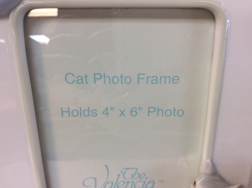 MARCO DE FOTOS GATO COLECCIÓN VALENCIA Nuevo con etiqueta Sostiene FOTO 4” por 6” - Imagen 2 de 3