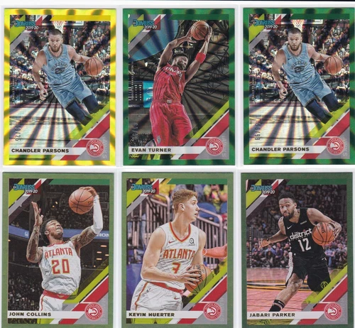 2019/20 Donruss Lot ATLANTA HAWKS Yellow Laser /25, Green Laser /99, Green Flood