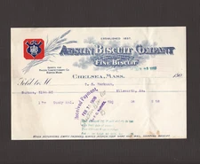 Billhead Austin Biscuit Company 1908 - Chelsea, MA - Hazen Confectionery Co