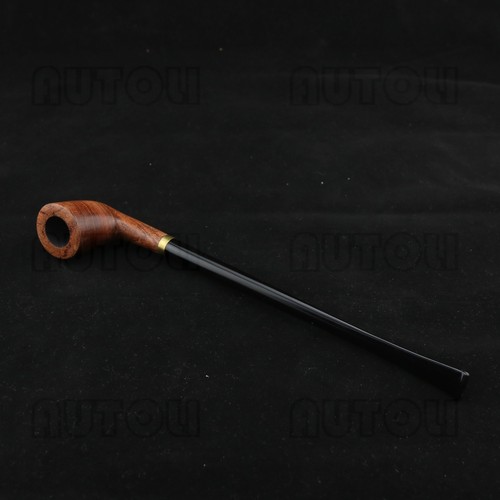 Pipa da lettura 9,8''(25cm) lunga stelo Churchwarden pipa tabacco + sacchetto pipa - Foto 2 di 6