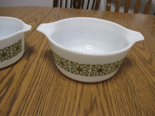 LOTE DE 3 CAZUELAS PYREX VERDE CUADRADAS VERDE FLOR JUEGO 473 474-B 475-B - Imagen 7 de 21