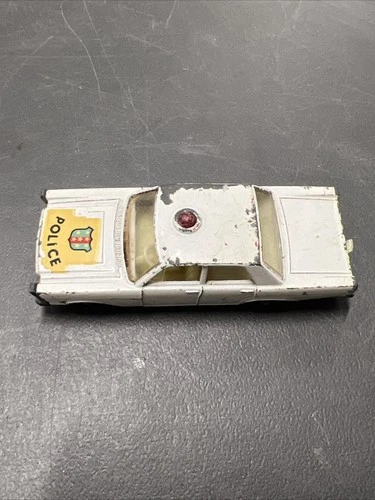 Vintage Lesney Matchbox Series Ford Galaxie Police Car No.55/59 Red Dome England